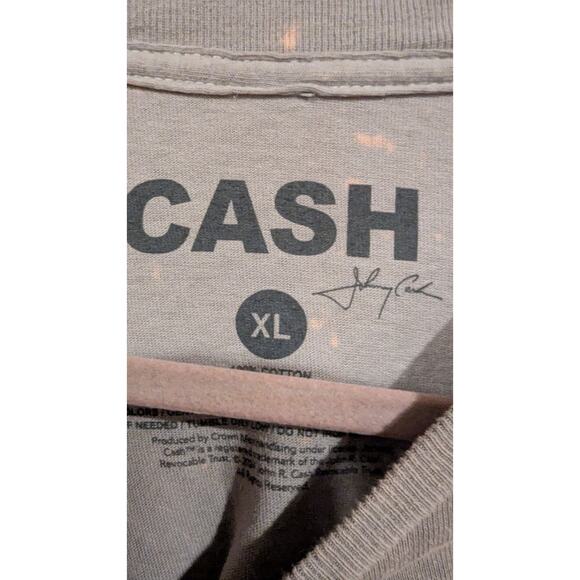 Johnny Cash Men's Unisex Grey Walk The Line Tee‎ XL Country Music Icon Legend - Picture 4 of 5